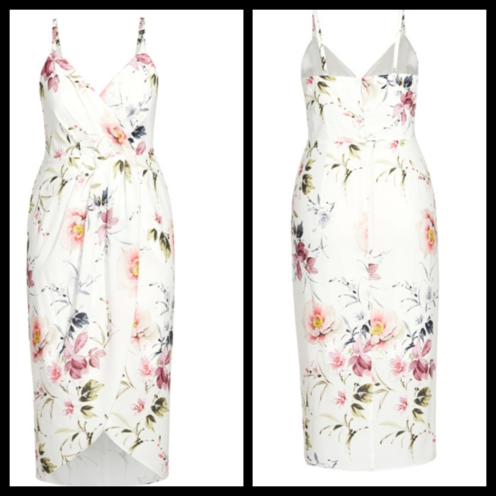 City Chic Darling Sleeveless Floral Midi Dress 18 - Picture 6 of 6
